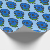 Blaugekrontes Konure Geschenkpapier (Ecke)