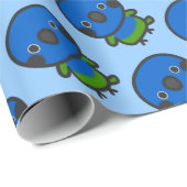 Blaugekrontes Konure Geschenkpapier (Rolleneckpunkt)