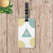 Blaugelb Modernes geometrisches Monogramm