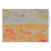 Blaugelb und orange Horizont Wasserfarbe (Vorderseite (Horizontal))