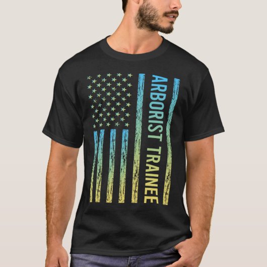 Blaugelbe Arborist-Trainee T-Shirt (Vorderseite)