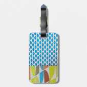 Blaugelbe Armbanduhren, Mini-Collage Gepäckanhänger (Rückseite vertikal)