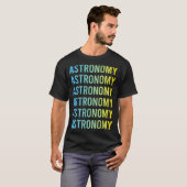 Blaugelbe Astronomie T-Shirt (Vorne ganz)