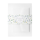 Blaugelbe Blume Einladungsbanderole (Vorderseite Beispiel)