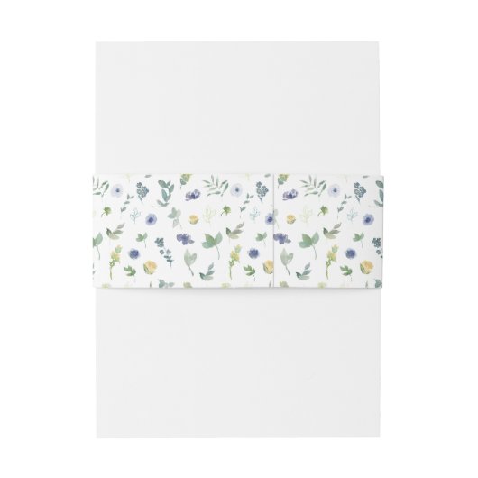 Blaugelbe Blume Einladungsbanderole (Rückseitenbeispiel)