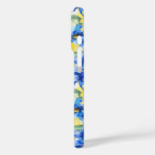 Blaugelbe Blumen Geburtstag Case-Mate iPhone Hülle (Rückseite / Links)