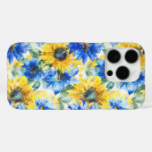 Blaugelbe Blumen Geburtstag Case-Mate iPhone Hülle (Rückseite (Horizontal))