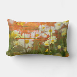 blaugelbe Blüten Kissen Kissen Lumbar