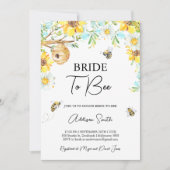 Blaugelbe Blütenbrille zum Brautparty Einladung (Vorderseite)