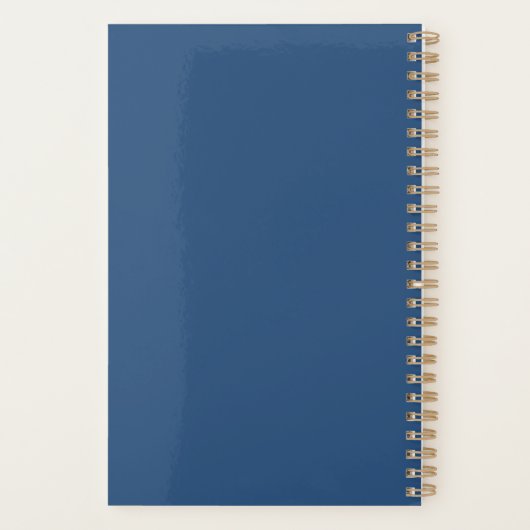 Blaugelbe Blütenschere Ernennungen Planer (Rückseite)