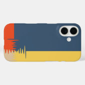 Blaugelbe Creme Case-Mate iPhone Hülle (Rückseite (Horizontal))