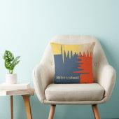 Blaugelbe Creme Kissen (Stuhl )