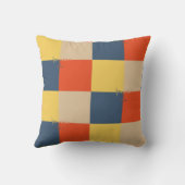 Blaugelbe Creme Kissen (Rückseite)