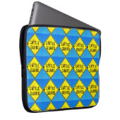 Blaugelbe Diamantarmhülse Laptopschutzhülle (Vorne Rechts)