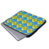 Blaugelbe Diamantarmhülse Laptopschutzhülle (Vorne Knopf)