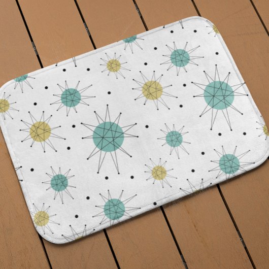 Blaugelbe Franziskaner Sternexplosion Mitte Jahrhu Badematte