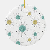 Blaugelbe Franziskaner Sternexplosion Mitte Jahrhu Keramik Ornament (Hinten)