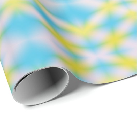 Blaugelbe Gefärbte Krawatte Geschenkpapier (Rolleneckpunkt)