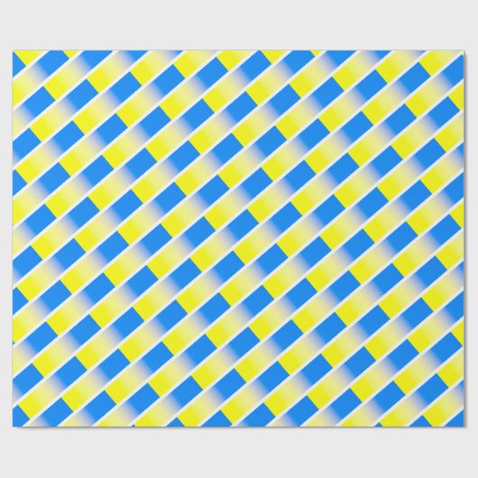 Blaugelbe geometrische Ukraine Inspiration Geschenkpapier (Flach)