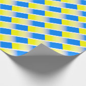 Blaugelbe geometrische Ukraine Inspiration Geschenkpapier (Ecke)