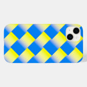 Blaugelbe geometrische Ukraine Inspiration modern Case-Mate iPhone Hülle (Rückseite (Horizontal))