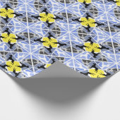Blaugelbe Große Dänen Geschenkpapier (Ecke)