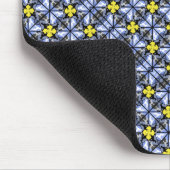 Blaugelbe Große Dänen Mousepad (Ecke)