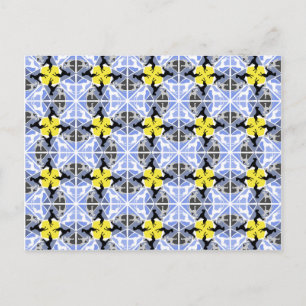 Blaugelbe Große Dänen Postkarte
