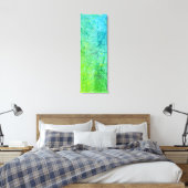 Blaugelbe Grüne Abstrakte Kunst Moderne Leinwanddruck (Insitu (Schlafzimmer))