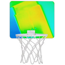 Blaugelbe grüne Basketballschuhe