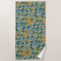 Blaugelbe grüne Mosaikfliese