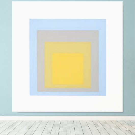 Blaugelbe Josef-Alberts Leinwanddruck (Insitu (Holzboden))