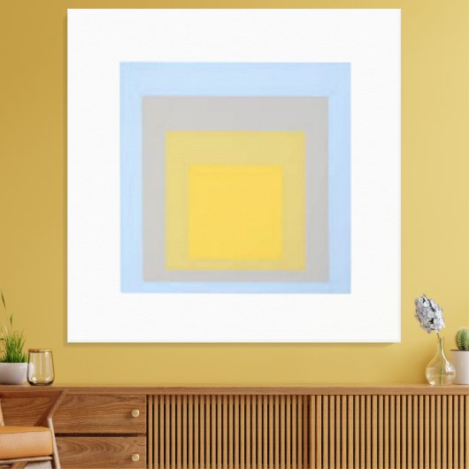 Blaugelbe Josef-Alberts Leinwanddruck (Insitu (Wohnzimmer))
