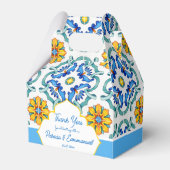 Blaugelbe Majolikaflilien - Mittelmeer-Brauch Geschenkschachtel (Vorderseite)