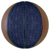 Blaugelbe Ovale Basketball (Vertikal)