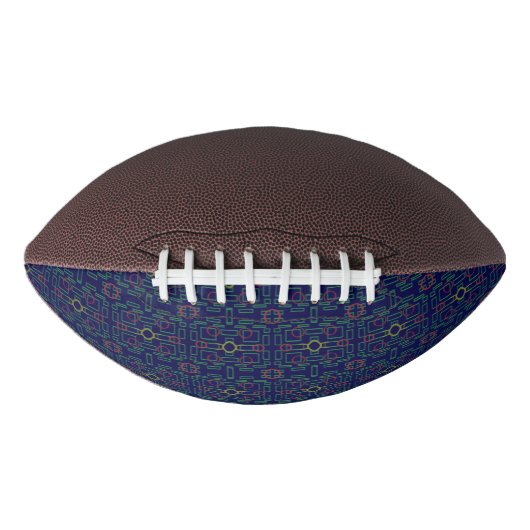 Blaugelbe Ovale Football (Vorderseite)