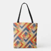 Blaugelbe rote Beige Tasche (Rückseite)