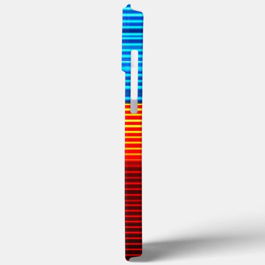 Blaugelbe rote Streifen Case-Mate iPhone Hülle (Rückseite / Links)