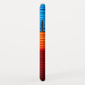 Blaugelbe rote Streifen Case-Mate iPhone Hülle (Hinten/Rechts)