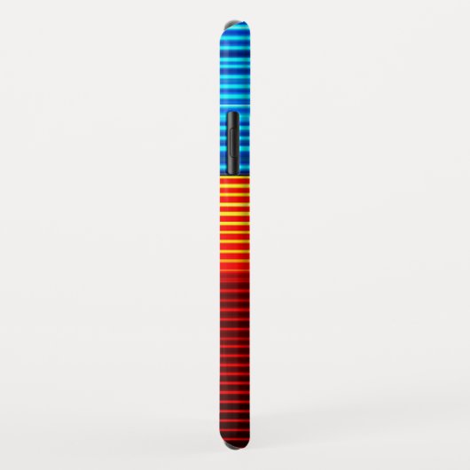 Blaugelbe rote Streifen Case-Mate iPhone Hülle (Hinten/Rechts)