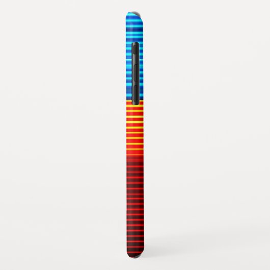 Blaugelbe rote Streifen Case-Mate iPhone Hülle (Hinten/Links)