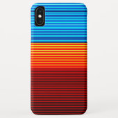 Blaugelbe rote Streifen Case-Mate iPhone Hülle (Rückseite)