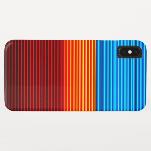 Blaugelbe rote Streifen Case-Mate iPhone Hülle (Rückseite (Horizontal))