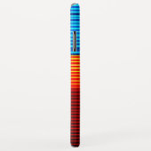 Blaugelbe rote Streifen Case-Mate iPhone Hülle (Hinten/Rechts)