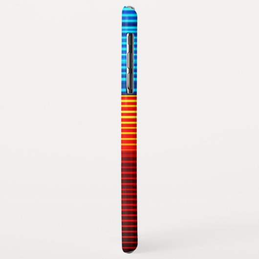 Blaugelbe rote Streifen Case-Mate iPhone Hülle (Hinten/Links)