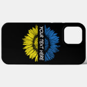 Blaugelbe Sonnenblume. Eigener Text. Personalisier Case-Mate iPhone Hülle (Rückseite (Horizontal))