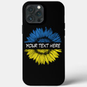 Blaugelbe Sonnenblume. Eigener Text. Personalisier Case-Mate iPhone Hülle (Rückseite)