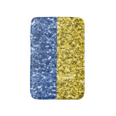 Blaugelbe ukrainische Flagge Glitzer Imitate Glitz Badematte (Vorderseite Vertikal)