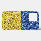 Blaugelbe ukrainische Flagge Glitzer Imitate Glitz Case-Mate iPhone Hülle (Rückseite (Horizontal))