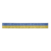Blaugelbe ukrainische Flagge Glitzer Imitate Glitz Satinband (Vorderseite)